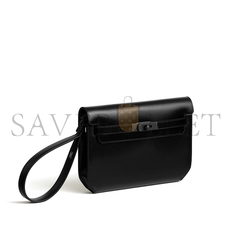H**me5 kelly depeches 25 monochrome pouch box black pvd h084870ch89 (25*20*4cm)